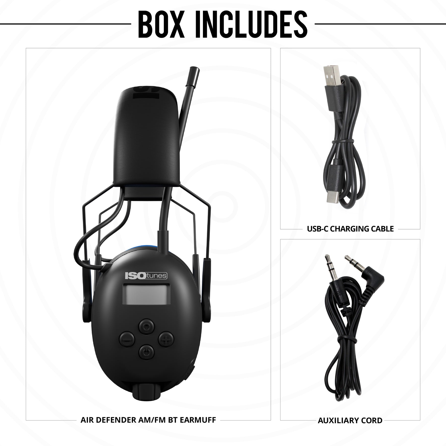 ISOtunes AIR DEFENDER AMFM BT Hearing Protection Headphones What's Inside