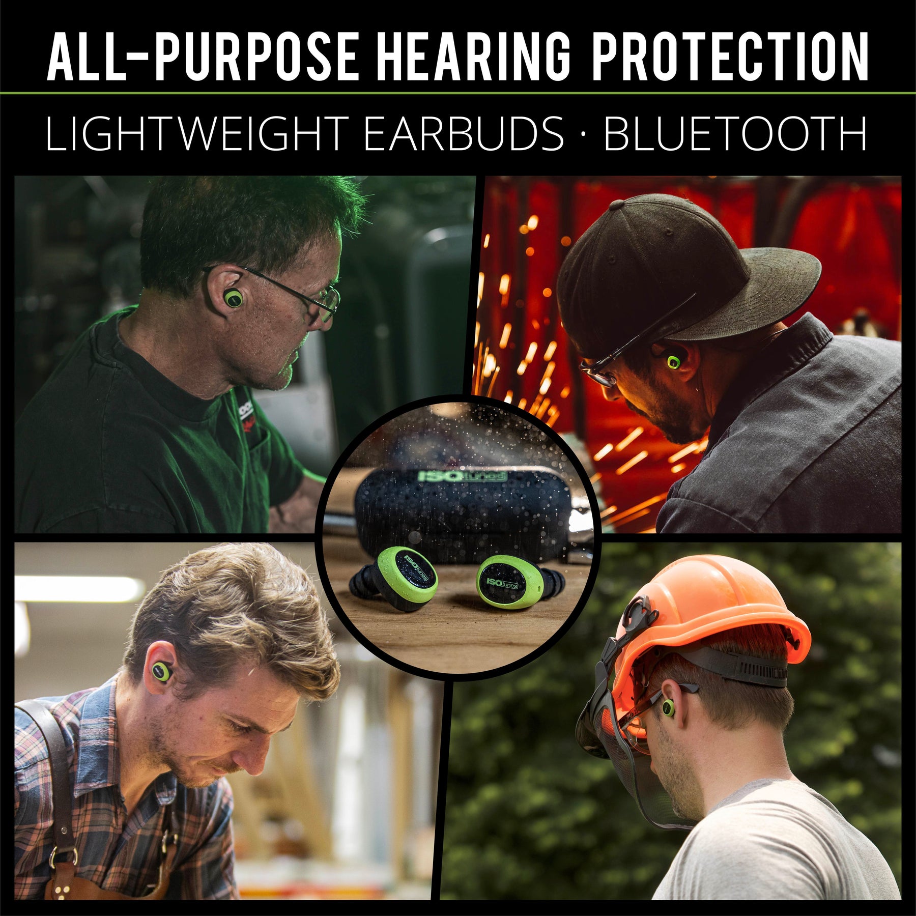 ISOtunes FREE 2 All-Purpose Hearing Protection Lightweight Bluetooth Earbuds