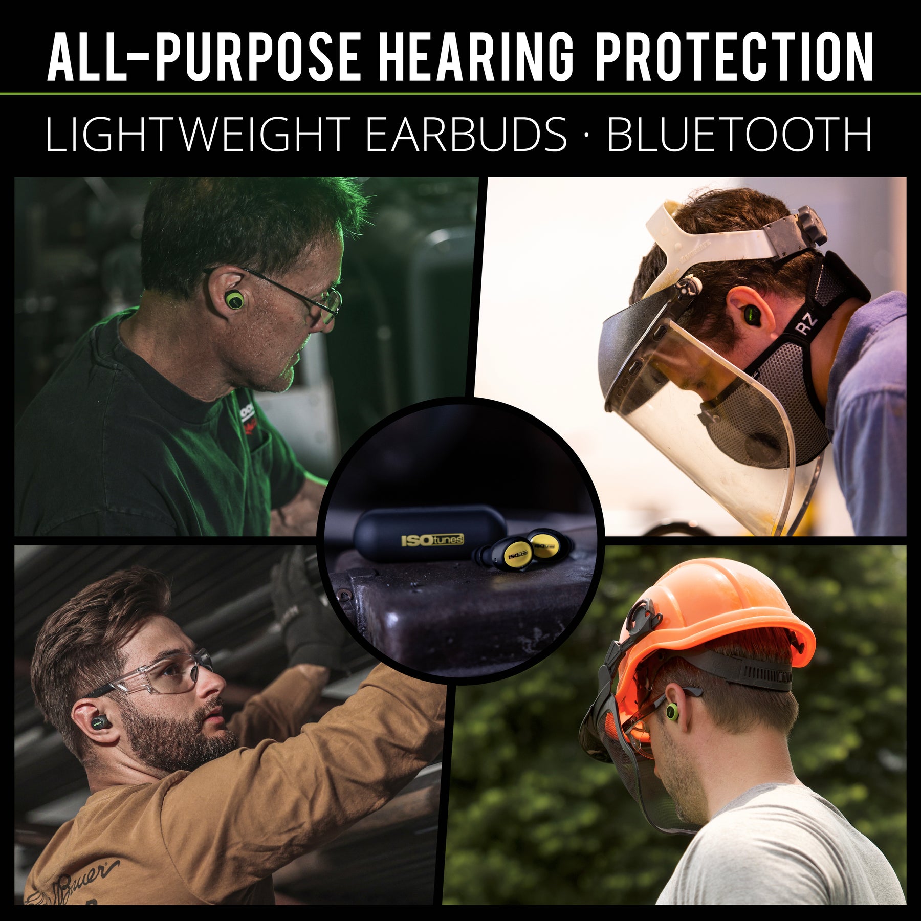 ISOtunes FREE 2 Listen Only Lightweight Bluetooth All-Purpose Hearing Protection