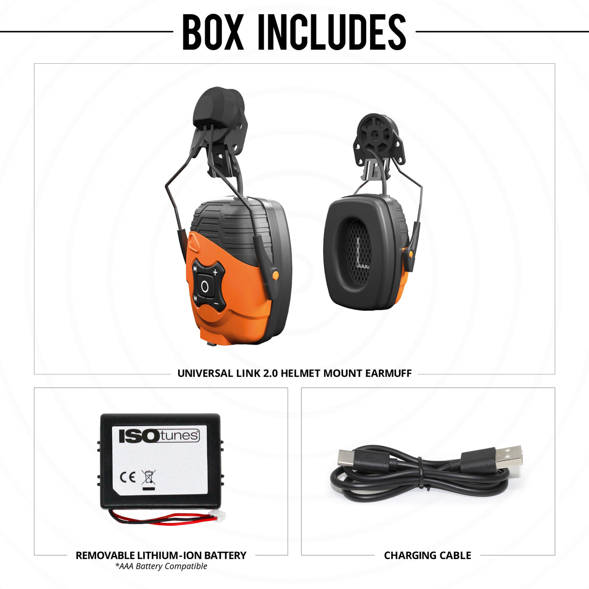 ISOtunes LINK 2 Helmet Mount Hearing Protection Headphones What's Inside