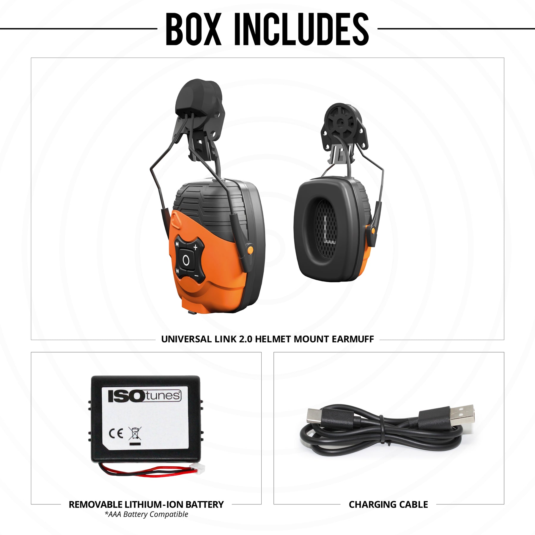 ISOtunes LINK 2 Helmet Mount Hearing Protection Headphones What's Inside