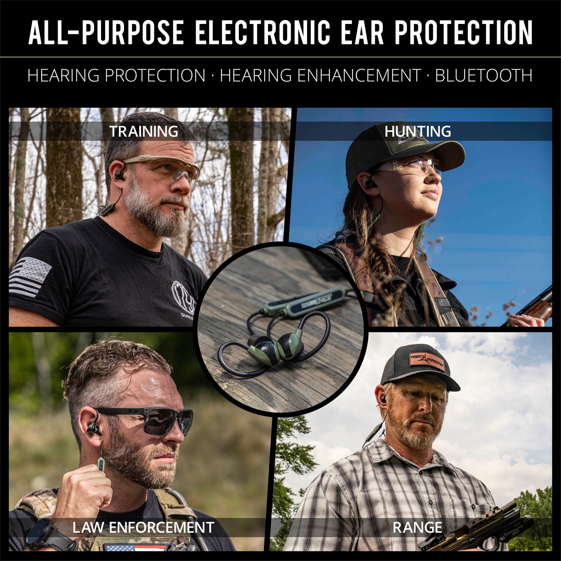 ISOtunes Sport All-Purpose Electronic Ear Protection OD Green ADVANCE BT