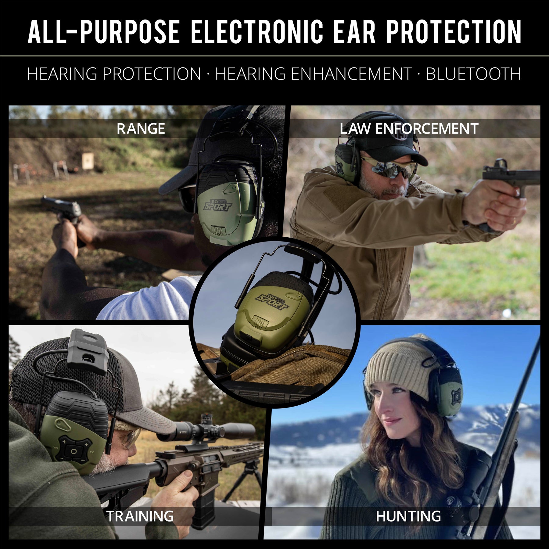ISOtunes Sport DEFY BT All-Purpose Electronic Ear Protection with Hearing Enhancement and Bluetooth