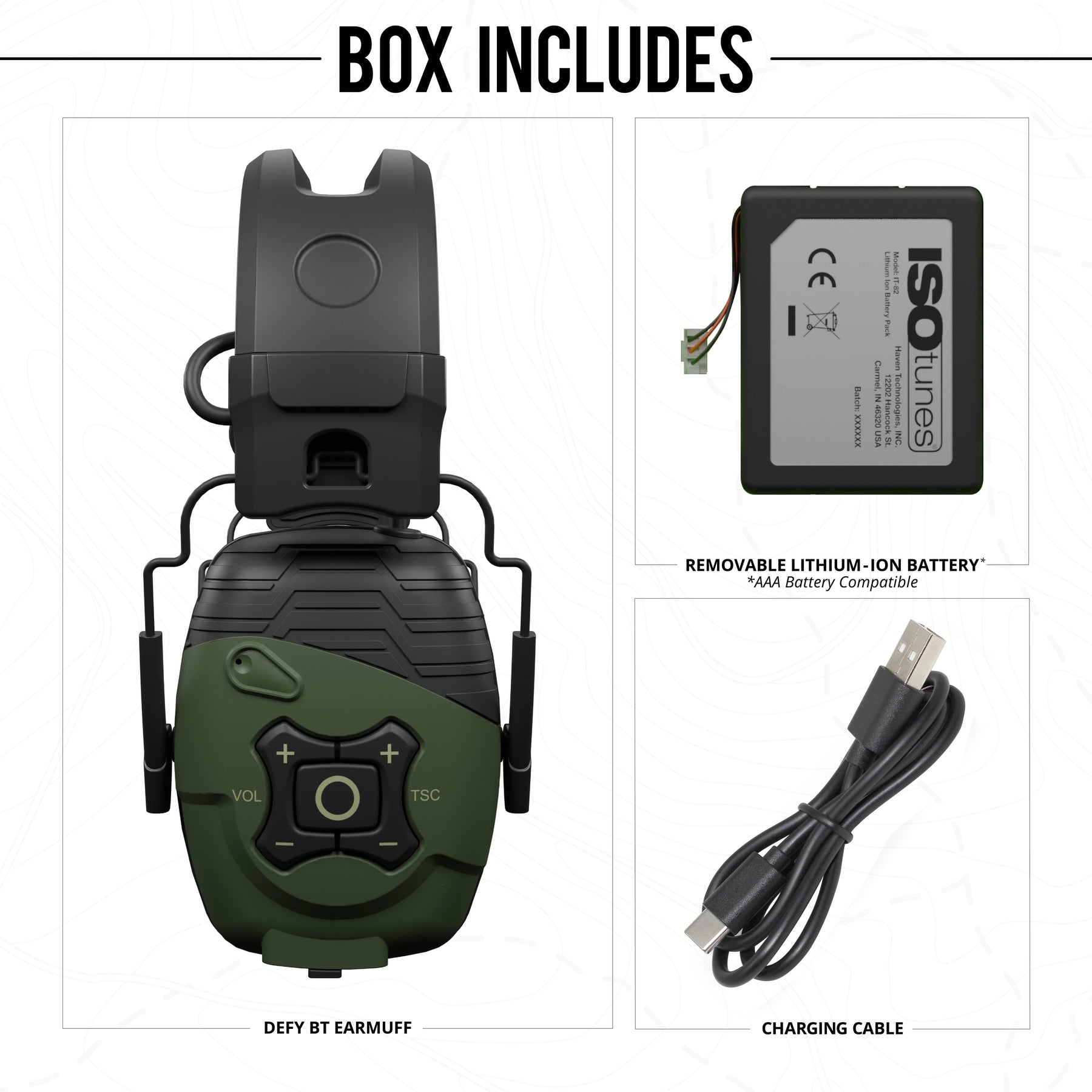 ISOtunes Sport DEFY BT Electronic Ear Pro Earmuffs What's Inside