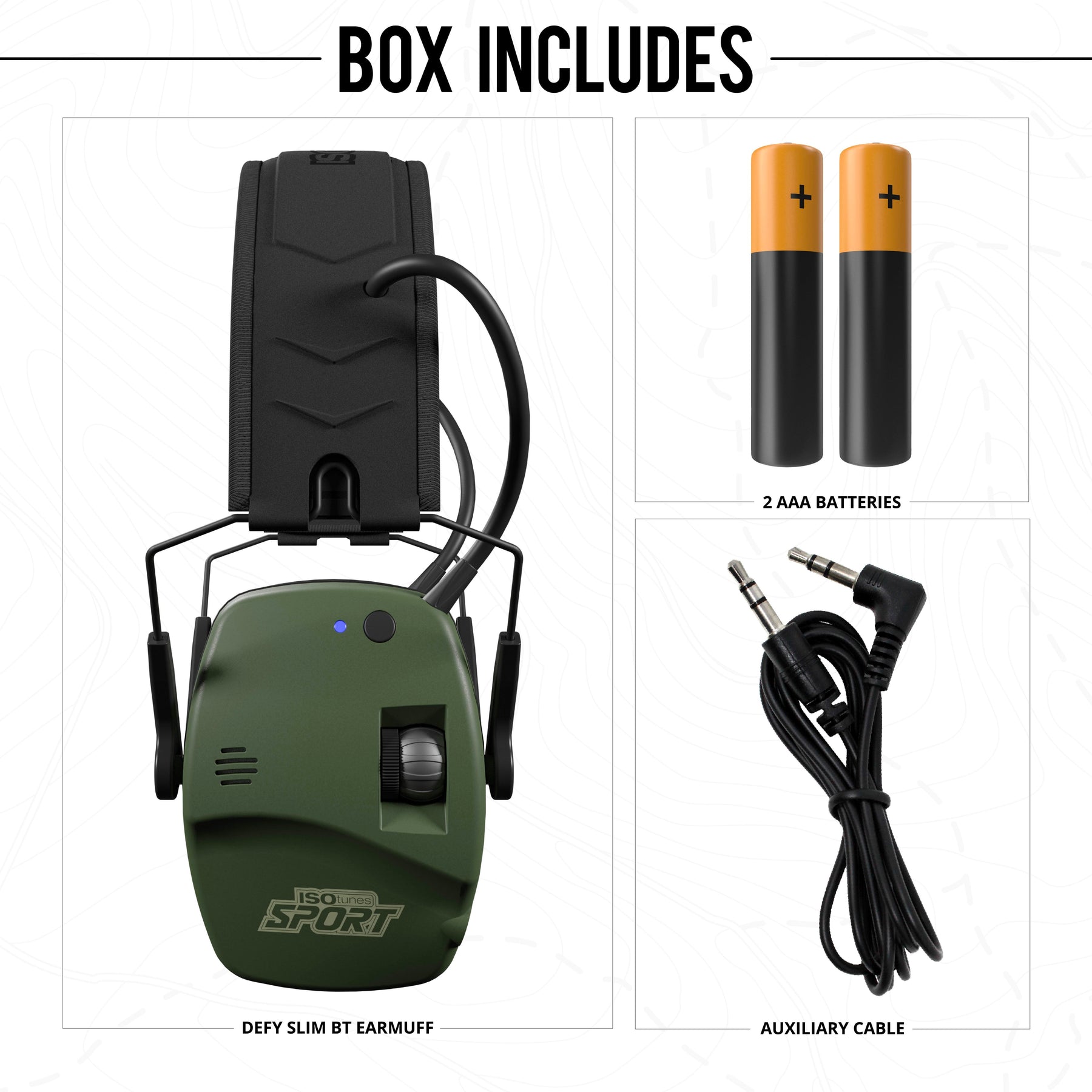 ISOtunes Sport DEFY Slim BT Earmuff Hearing Protection What's Inside