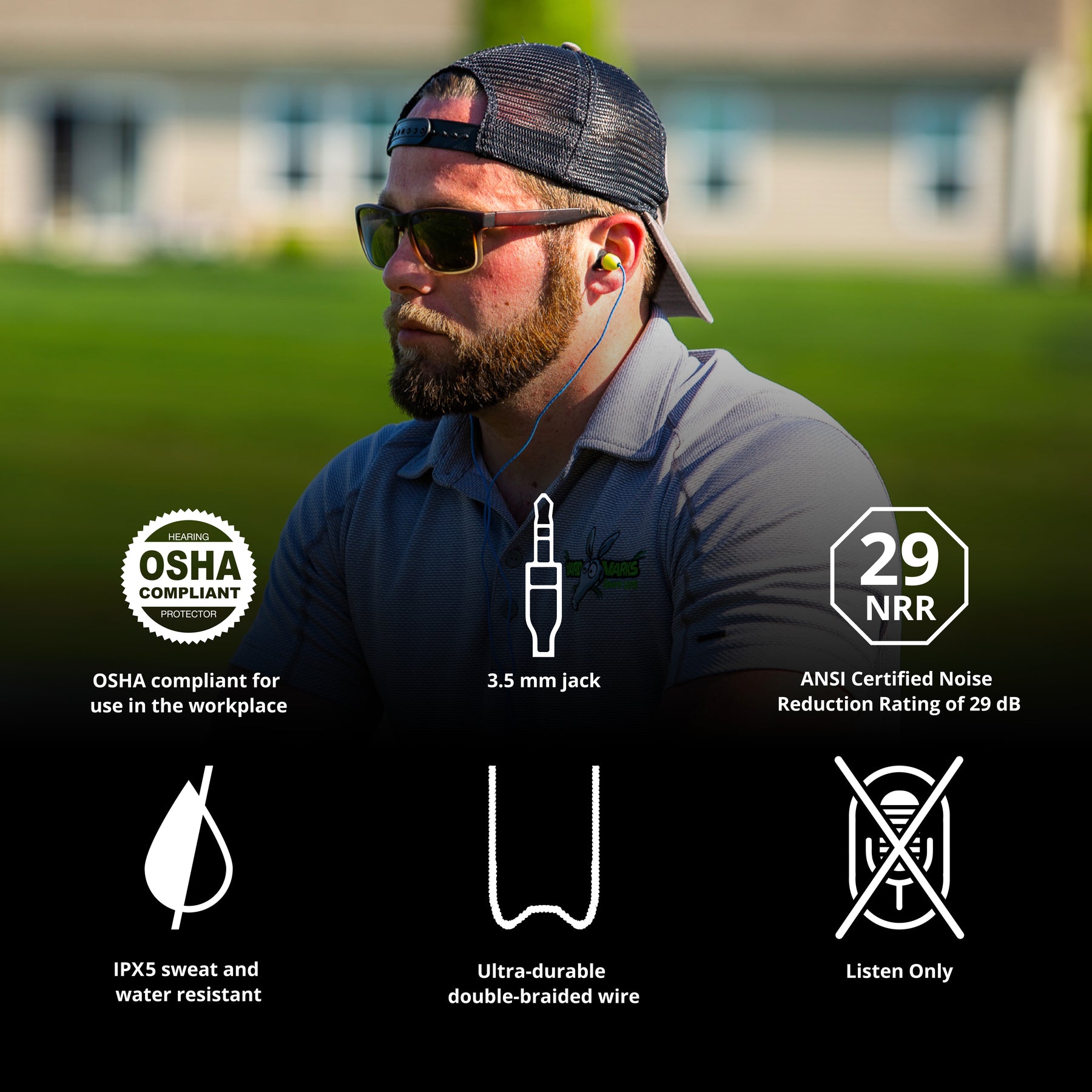 ISOtunes WIRED Listen Only Earbuds Features Highlights