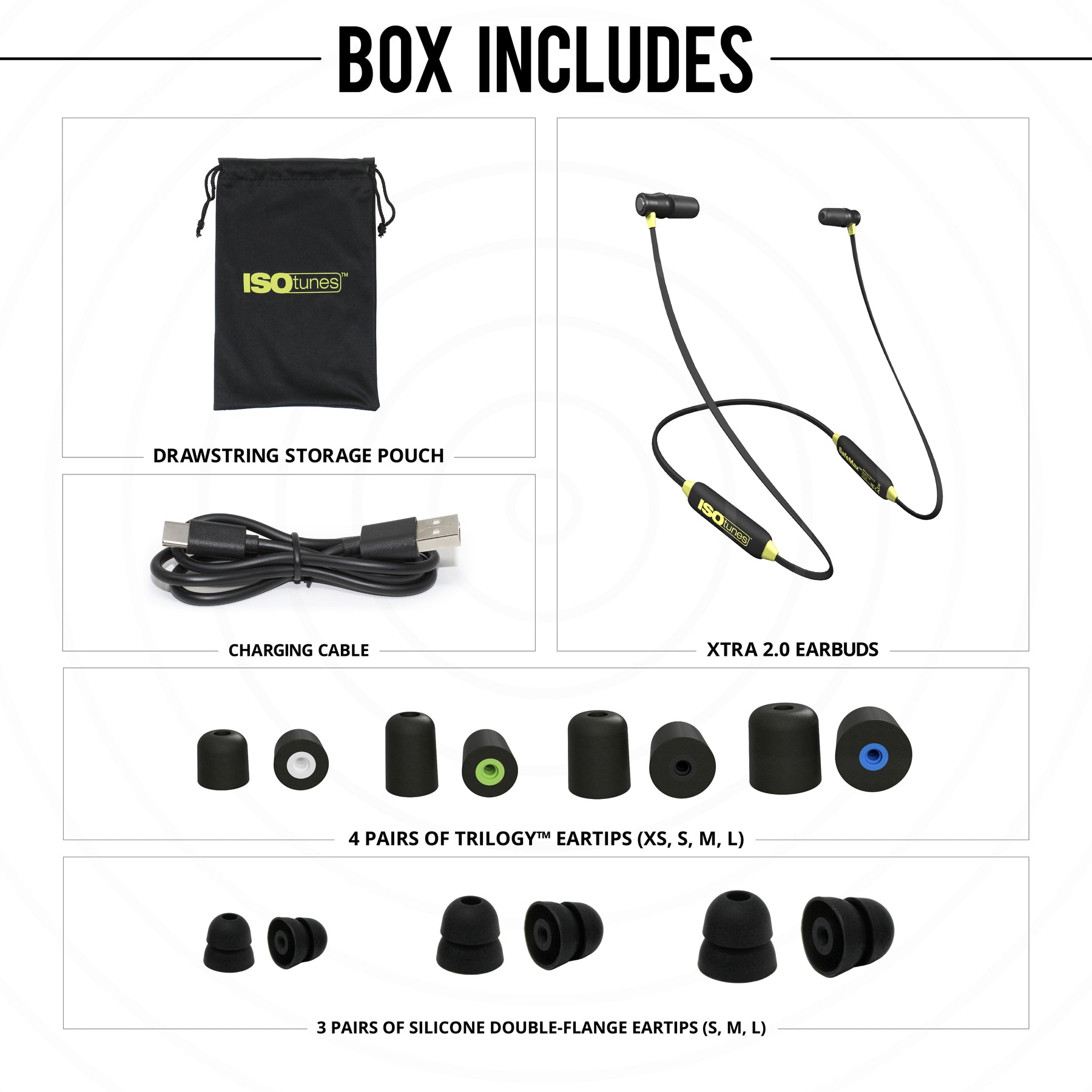 ISOtunes XTRA 2 Hearing Protection Earbuds What's Inside