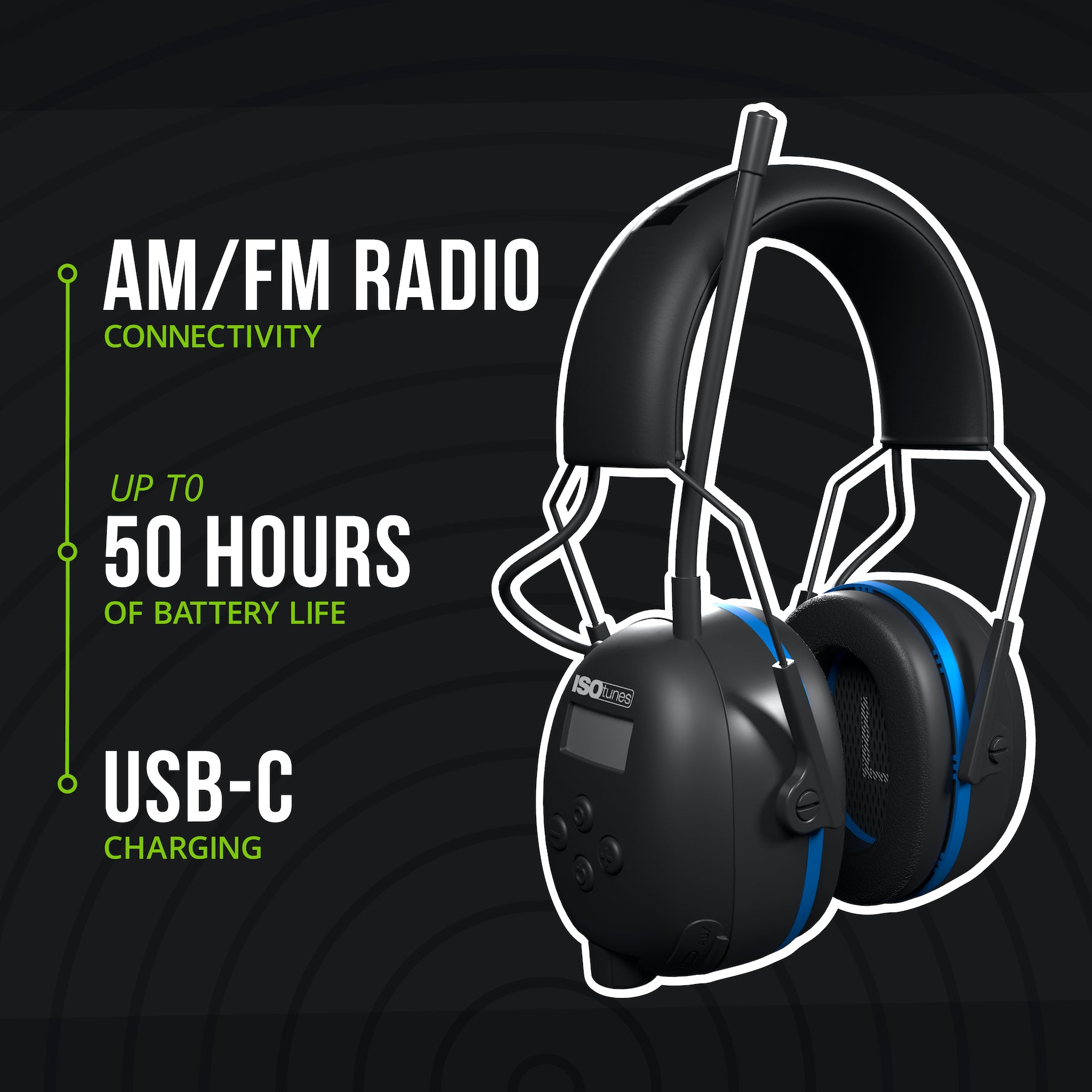 AMFM Radio Earmuff
