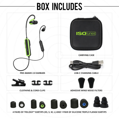 ISOtunes PRO Aware 2.0 Electronic BT Earbuds | 26 NRR | OSHA-Compliant