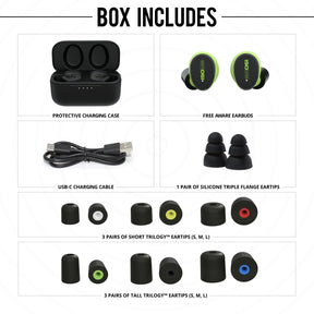 ISOtunes FREE Aware Wireless Electronic Hearing Protection Earbuds What's Inside