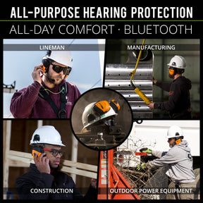 ISOtunes LINK 2 Helmet Mount All-Purpose Hearing Protection with All-Day Comfort and Bluetooth 