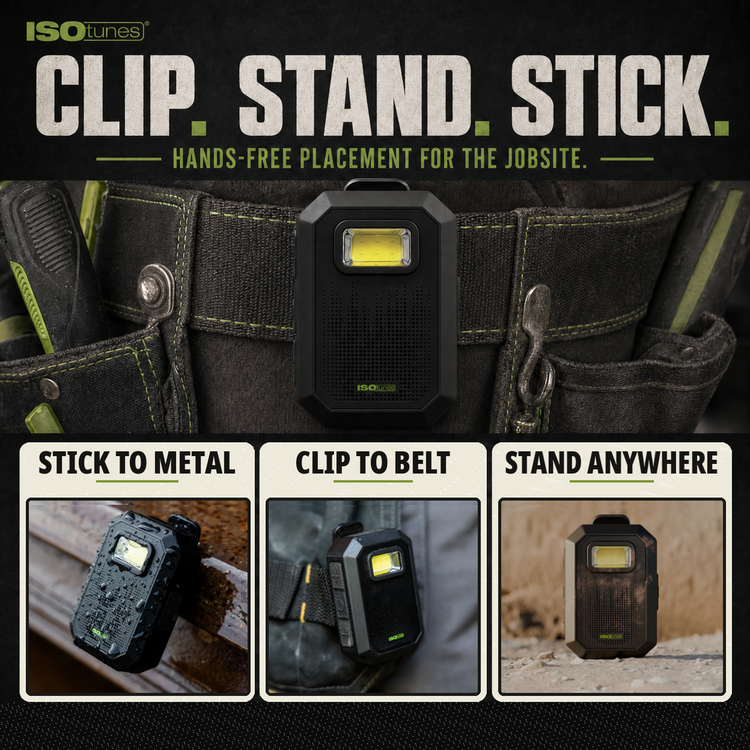 ISOtunes SIDEKICK Clip. Stand. Stick.