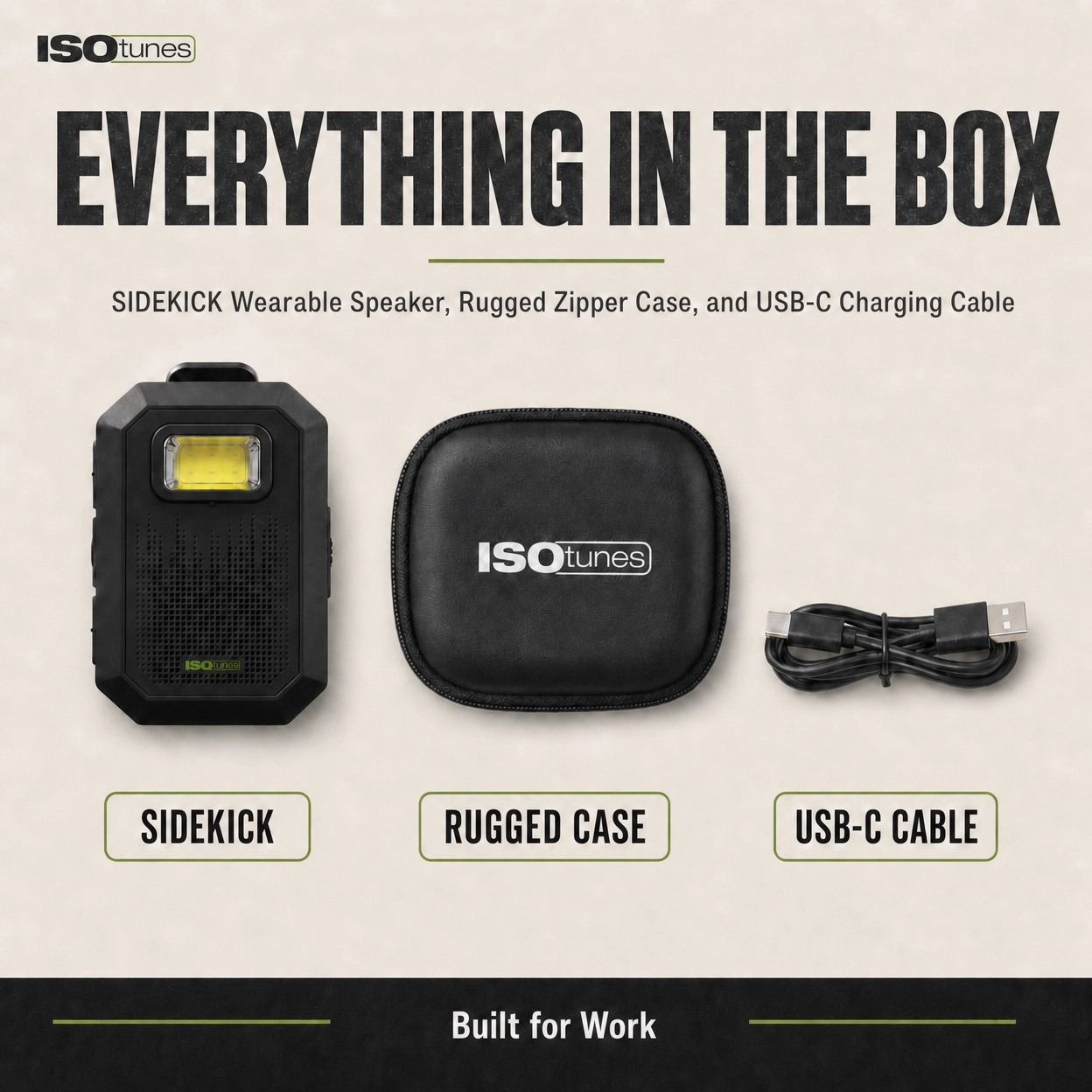 ISOtunes SIDEKICK Everything in the Box