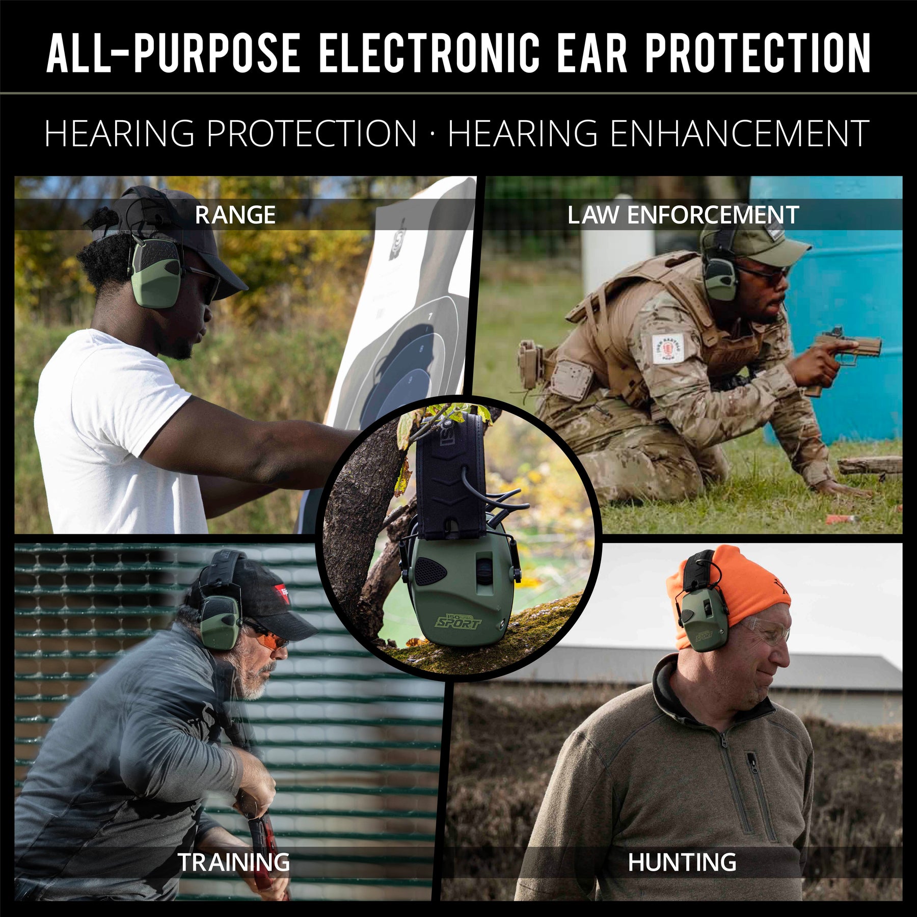 ISOtunes Sport DEFY Slim All-Purpose Electronic Ear Protection with Hearing Enhancement 