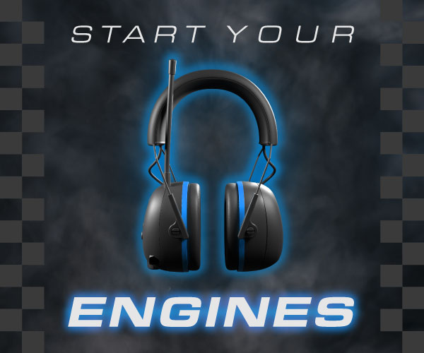 hearing protection with radio start your engines race campaign mobile