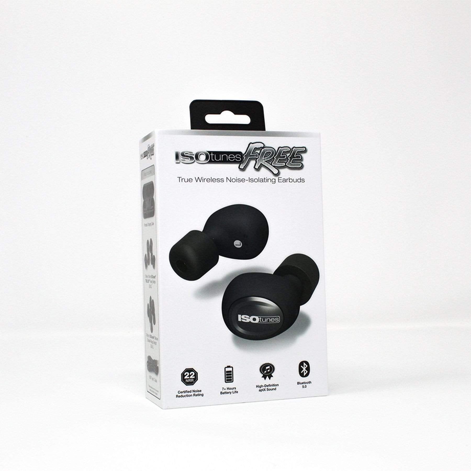ISOtunes FREE Black Earbuds Hearing Protection Bluetooth Enabled