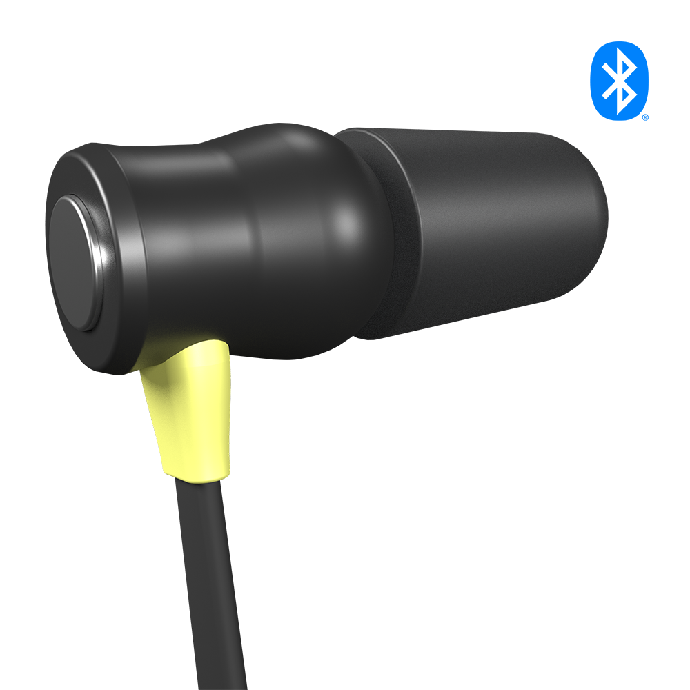ISOtunes Yellow Bluetooth Earbuds for Hearing Protection 